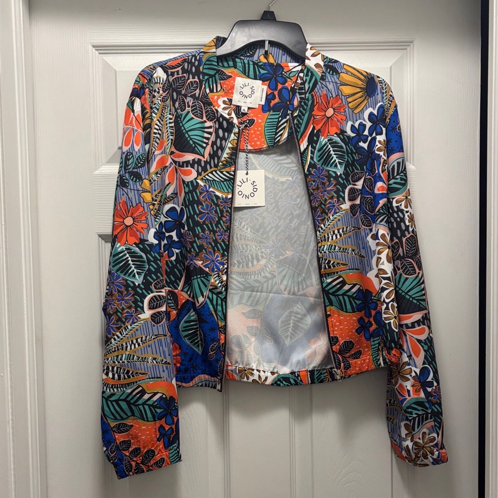 Vibrant Floral Bomber Jacket